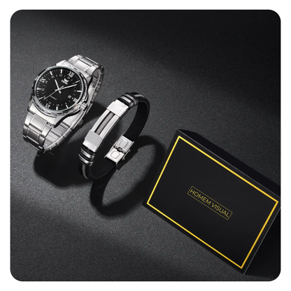 [COMPRE 1 LEVE 2] Kit 2 Camisas Polo + 1 Relógio + 1 Pulseira